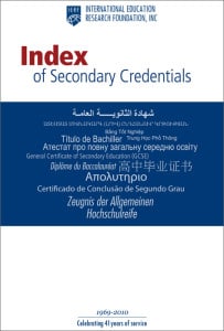Index of Secondary Credentials